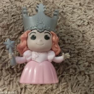 Pink Princess Figurine Toy with Silver Crown - Kids Toy